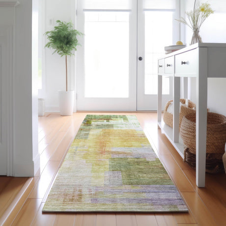 Dalyn Ravenna RN6 Green Rug shown in a room