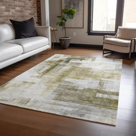 Dalyn Ravenna RN6 Taupe Rug shown in a room