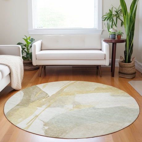 Dalyn Ravenna RN7 Beige Rug shown in a room