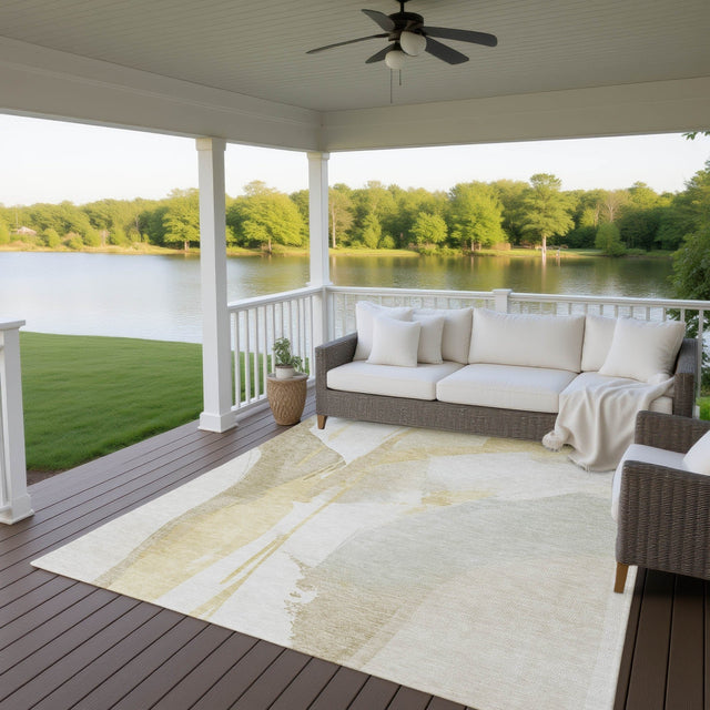 Dalyn Ravenna RN7 Beige Rug outdoor lifestyle image