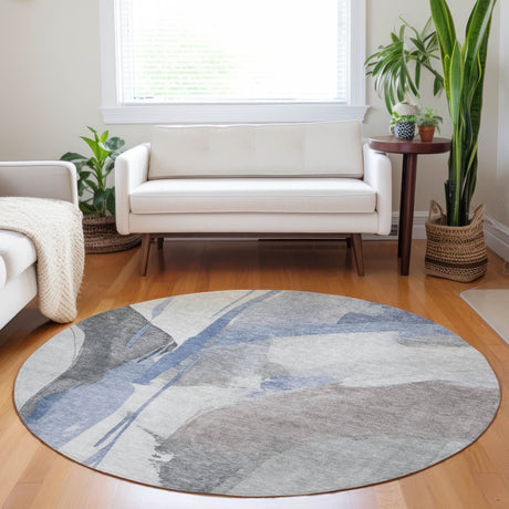 Dalyn Ravenna RN7 Denim Rug shown in a room