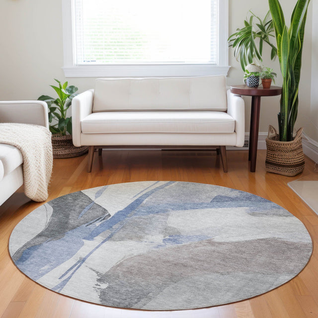 Dalyn Ravenna RN7 Denim Rug shown in a room
