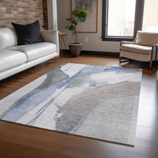 Dalyn Ravenna RN7 Denim Rug shown in a room