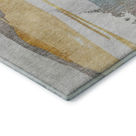 Dalyn Ravenna RN7 Gold Rug corner detail