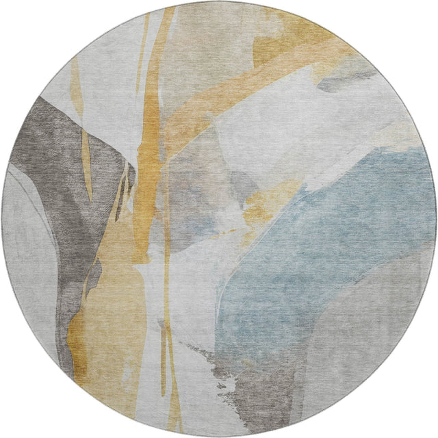 Dalyn Ravenna RN7 Gold Rug round rug