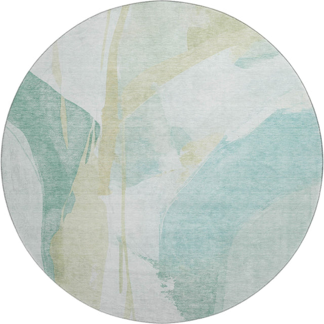 Dalyn Ravenna RN7 Teal Rug round rug
