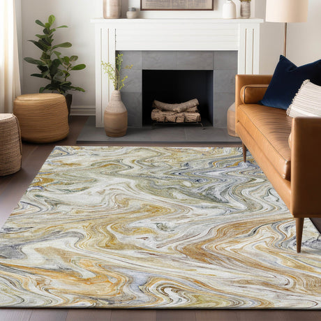 Dalyn Ravenna RN8 Linen Rug shown in a room