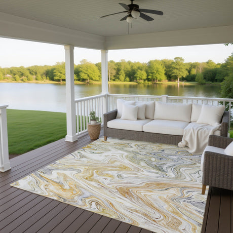 Dalyn Ravenna RN8 Linen Rug outdoor lifestyle image