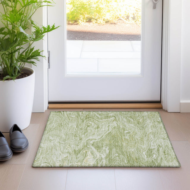 Dalyn Ravenna RN8 Sage Rug shown in a room