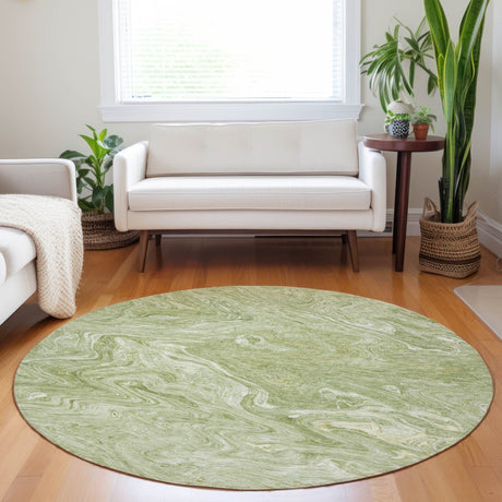 Dalyn Ravenna RN8 Sage Rug shown in a room