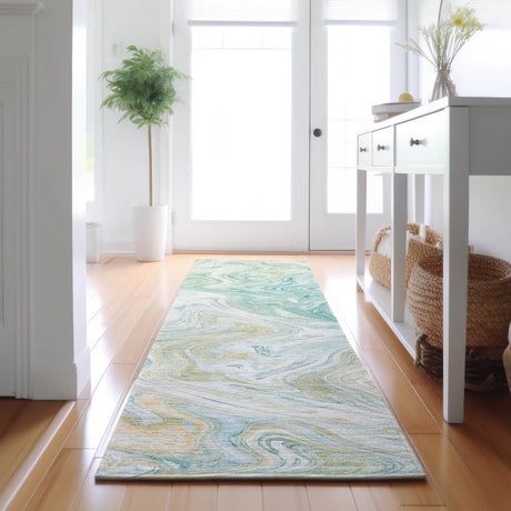 Dalyn Ravenna RN8 Sky Rug shown in a room
