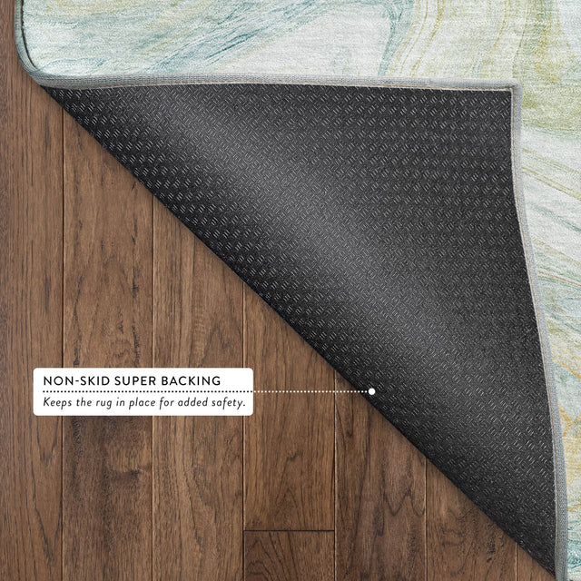 Dalyn Ravenna RN8 Sky Rug backing detail