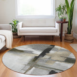 Dalyn Ravenna RN9 Gray Rug shown in a room