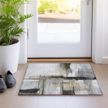 Dalyn Ravenna RN9 Gray Rug shown in a room