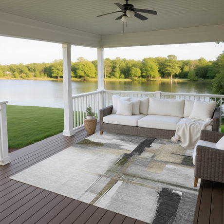 Dalyn Ravenna RN9 Gray Rug outdoor lifestyle image