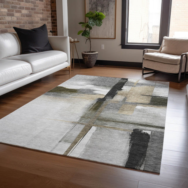 Dalyn Ravenna RN9 Gray Rug shown in a room