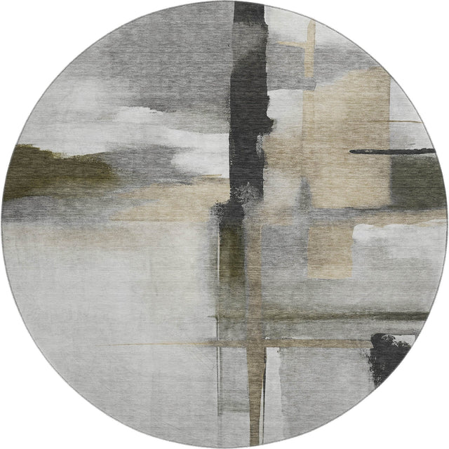 Dalyn Ravenna RN9 Gray Rug round rug