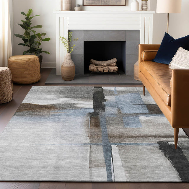 Dalyn Ravenna RN9 Taupe Rug shown in a room