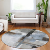 Dalyn Ravenna RN9 Taupe Rug shown in a room