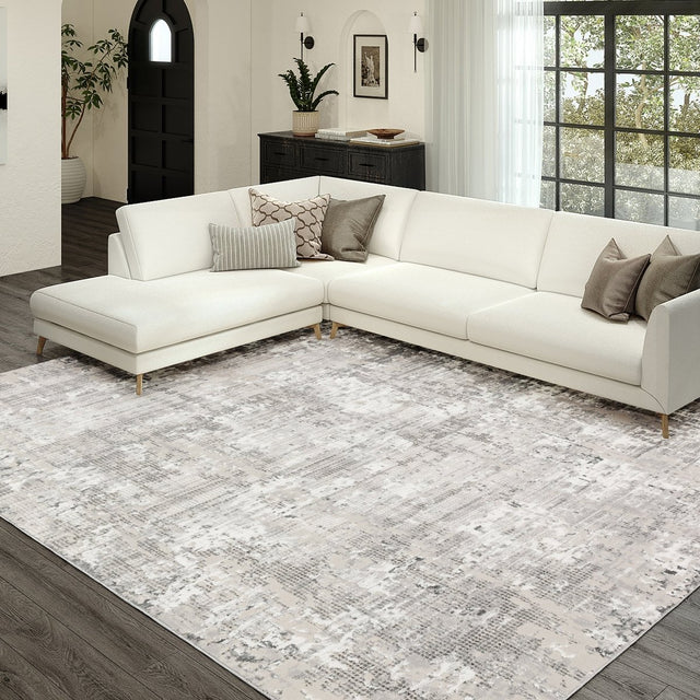 Dalyn Rhodes Rr3 Silver Rug.