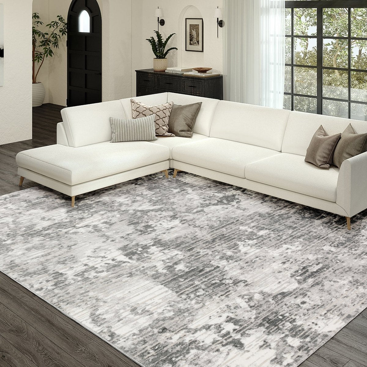 Dalyn Rhodes Rr4 Gray Rug.