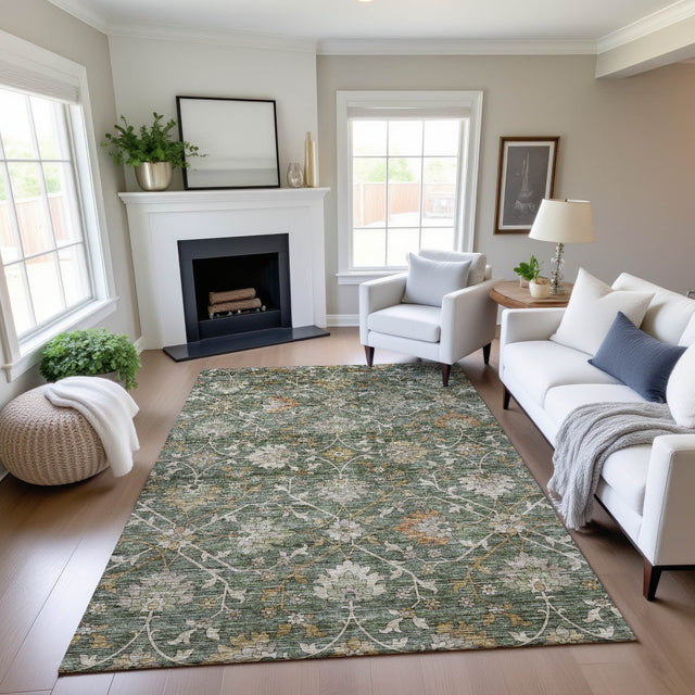 Dalyn Silk Road SR1 Basil Rug shown in a room