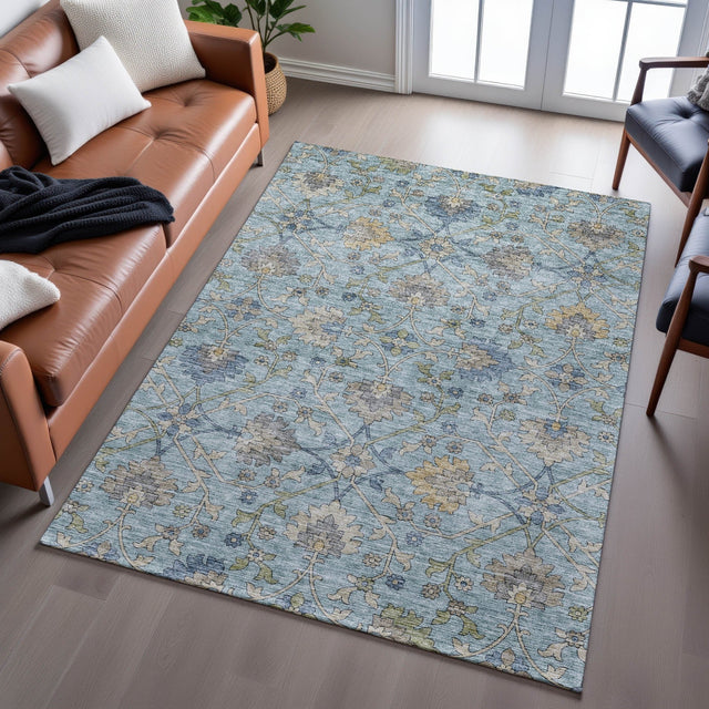 Dalyn Silk Road SR1 Denim Rug shown in a room
