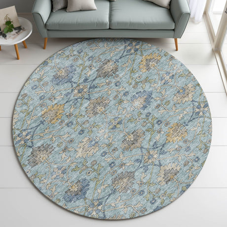 Dalyn Silk Road SR1 Denim Rug shown in a room