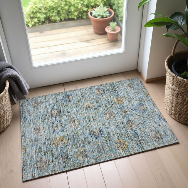 Dalyn Silk Road SR1 Denim Rug shown in a room
