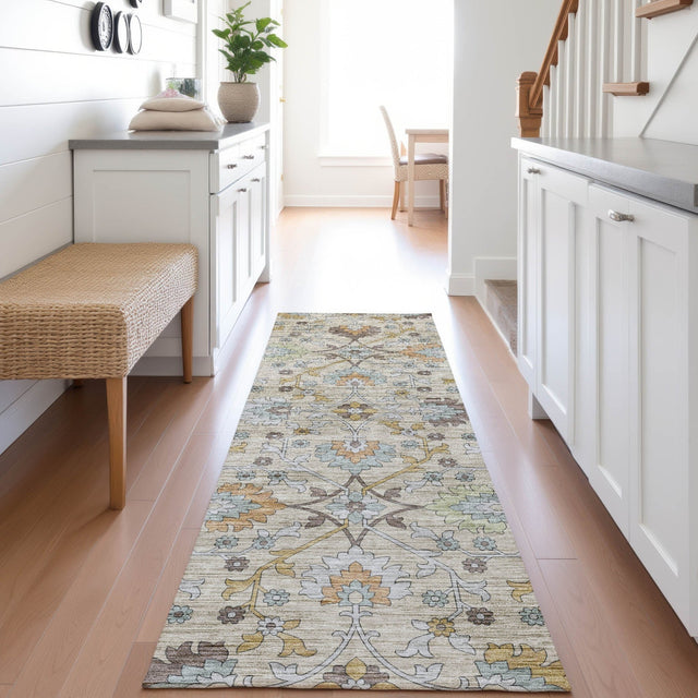 Dalyn Silk Road SR1 Flax Rug shown in a room