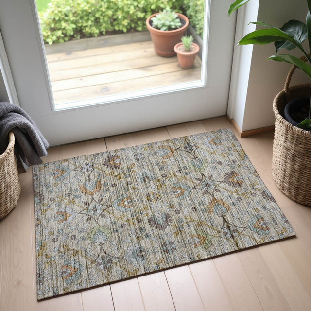 Dalyn Silk Road SR1 Flax Rug shown in a room