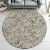 Dalyn Silk Road SR1 Flax Rug shown in a room