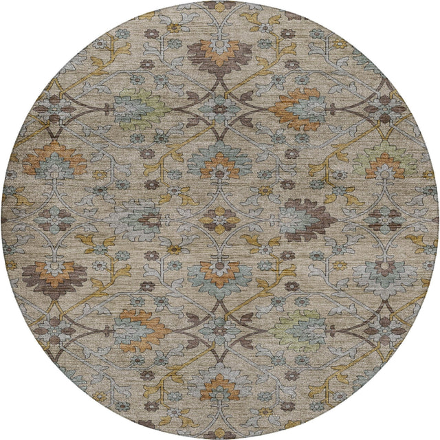 Dalyn Silk Road SR1 Flax Rug round rug