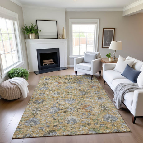 Dalyn Silk Road SR1 Saffron Rug shown in a room