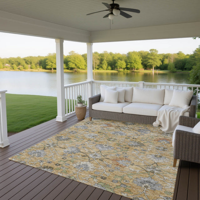 Dalyn Silk Road SR1 Saffron Rug outdoor lifestyle image