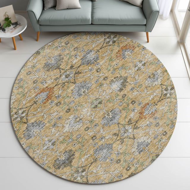 Dalyn Silk Road SR1 Saffron Rug shown in a room