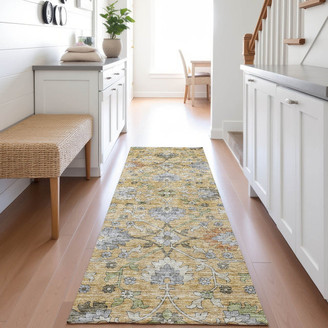 Dalyn Silk Road SR1 Saffron Rug shown in a room