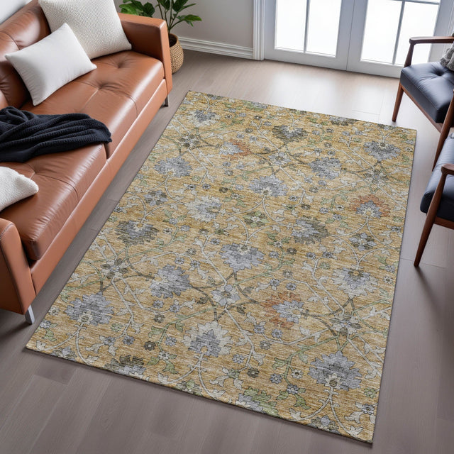Dalyn Silk Road SR1 Saffron Rug shown in a room