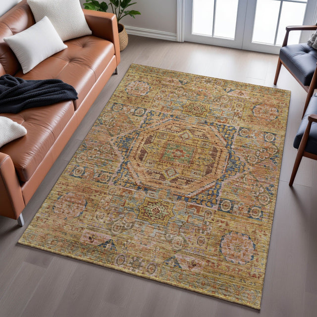Dalyn Silk Road SR10 Curry Rug shown in a room