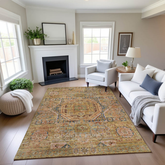 Dalyn Silk Road SR10 Curry Rug shown in a room