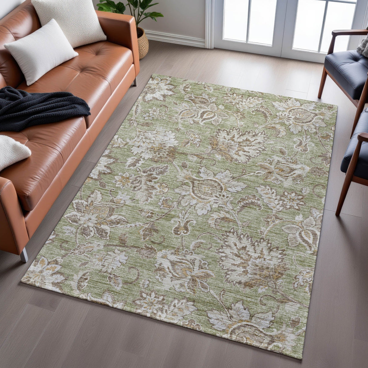 Dalyn Silk Road SR2 Aloe Rug shown in a room