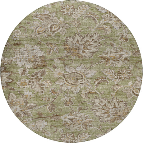 Dalyn Silk Road SR2 Aloe Rug round rug