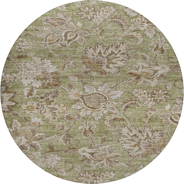 Dalyn Silk Road SR2 Aloe Rug round rug