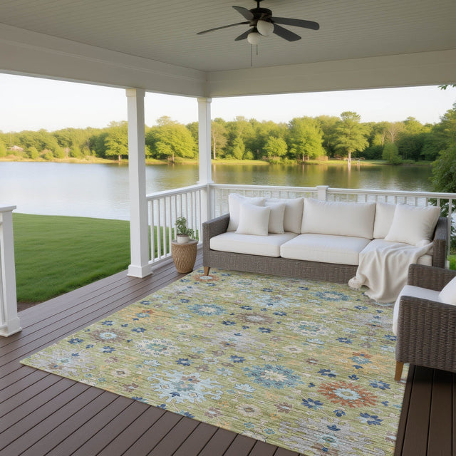 Dalyn Silk Road SR3 Aloe Rug outdoor lifestyle image