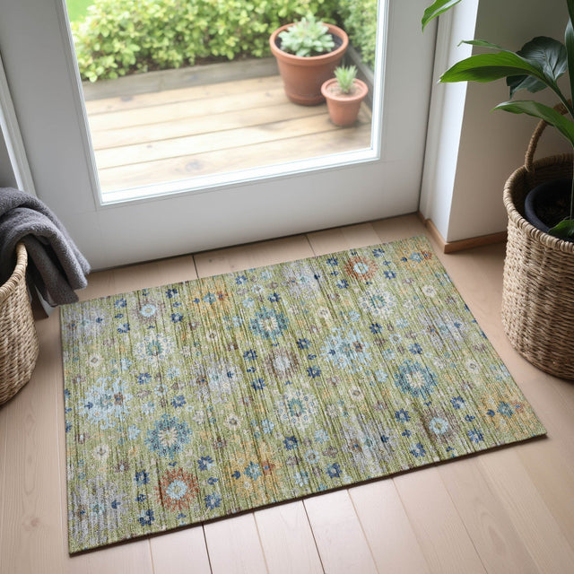 Dalyn Silk Road SR3 Aloe Rug shown in a room