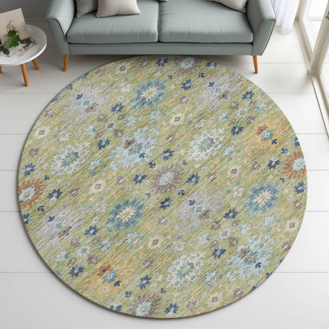 Dalyn Silk Road SR3 Aloe Rug shown in a room