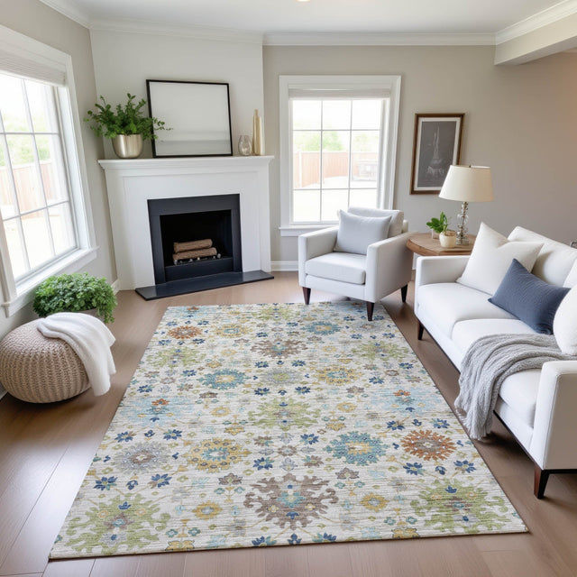 Dalyn Silk Road SR3 Ivory Rug shown in a room