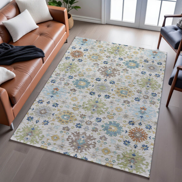Dalyn Silk Road SR3 Ivory Rug shown in a room