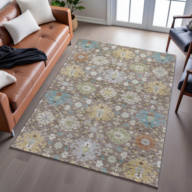 Dalyn Silk Road SR3 Mocha Rug shown in a room