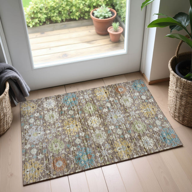 Dalyn Silk Road SR3 Mocha Rug shown in a room